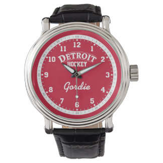 Reloj De Pulsera Detroit Hockey 12 horas Watch