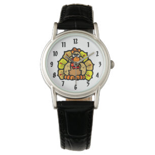 Reloj De Pulsera Día de Acción de Gracias Turquía escribe Watch