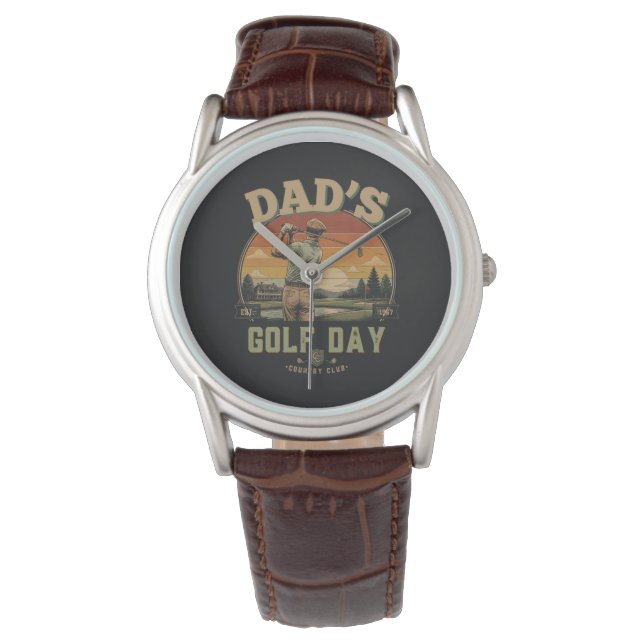 Reloj De Pulsera Día de Golf de Papá (Anverso)