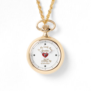 Reloj De Pulsera Día de la boda de la novia Keepsake Watch
