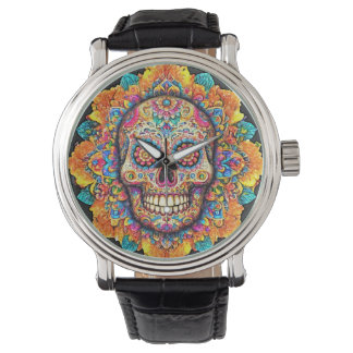 Reloj De Pulsera Día de la Calavera del Azúcar Muerto