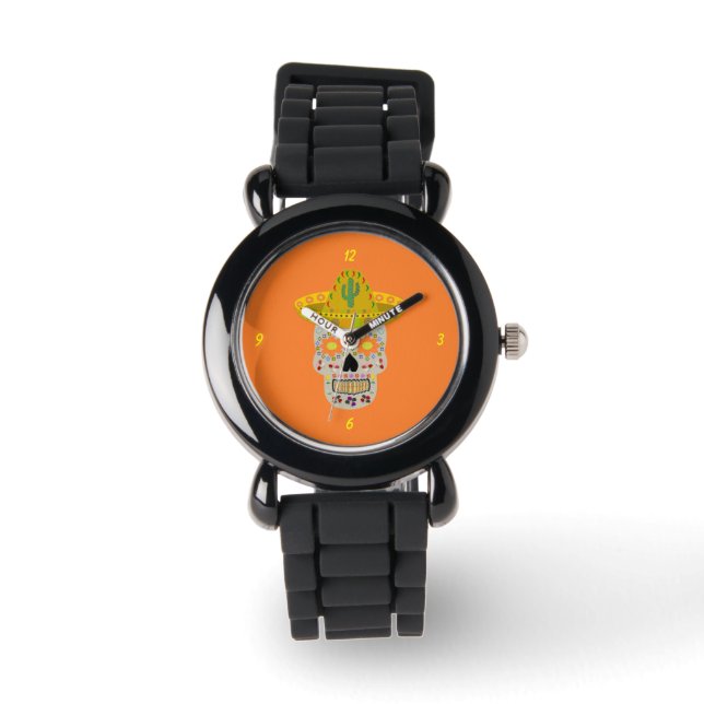 Reloj De Pulsera Día de la Calavera Muerta en México (Anverso)