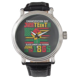 Reloj De Pulsera Día de la Emancipación de Juneteenth Libertad Negr