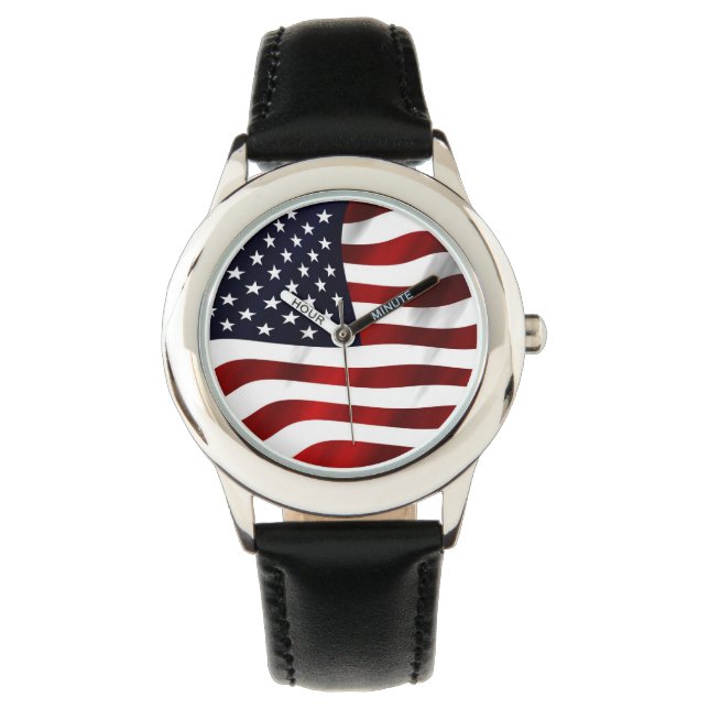 Reloj De Pulsera Día de la Independencia Patriótica de la Bandera d (Anverso)