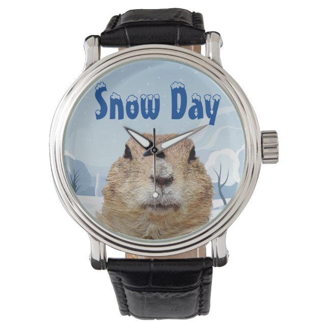 Reloj De Pulsera Día de la Nieve en Groundhog (Anverso)