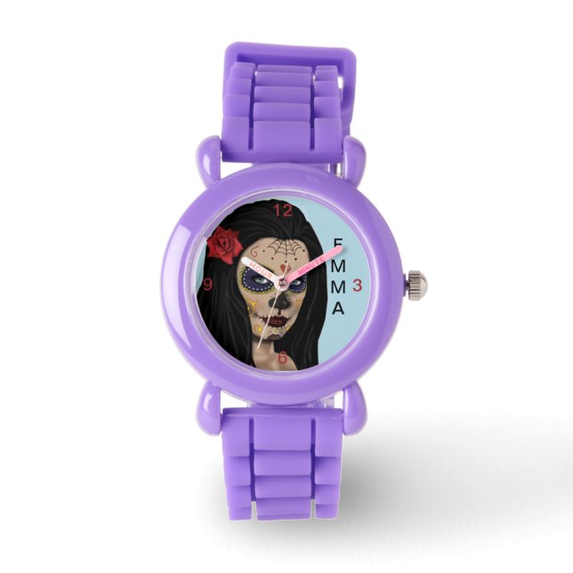 Reloj De Pulsera Día de los Chicas Muertos Watch (Anverso)