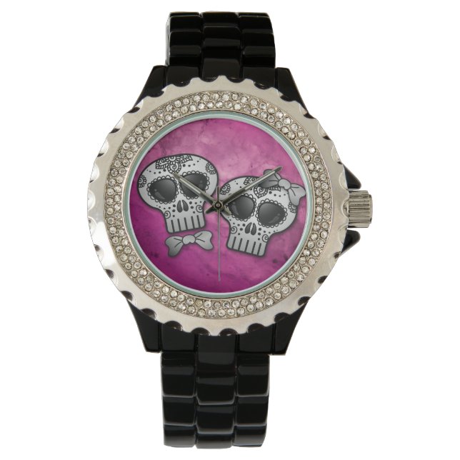 Reloj De Pulsera Día de los Muertos en la Calle de Halloween (Anverso)