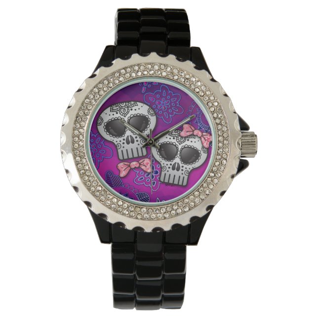 Reloj De Pulsera Día de los Muertos en la Calle de Halloween (Anverso)