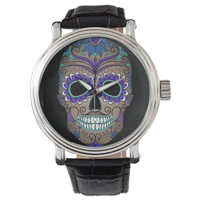 Reloj De Pulsera Día de los muertos por la caída del azúcar (Anverso)