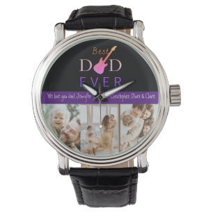Reloj De Pulsera Día de los Padres del Mejor Papá Nunca Collage de