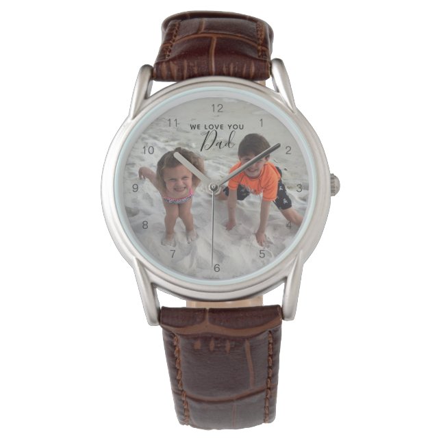 Reloj De Pulsera Día de los Padres Fotográficos de los Niños de Pap (Anverso)