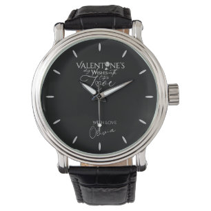 Reloj De Pulsera Día de San Valentín Lettering Minimalista