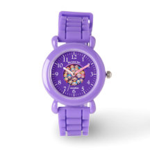 Día de San Valentín púrpura lindo, niños personali