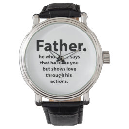 Reloj De Pulsera Día del Padre Cita Tipografía Feliz Día del Padre
