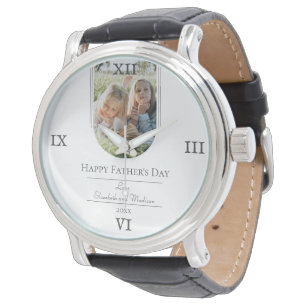 Reloj De Pulsera Día del padre de la foto moderna en arco   Blanco