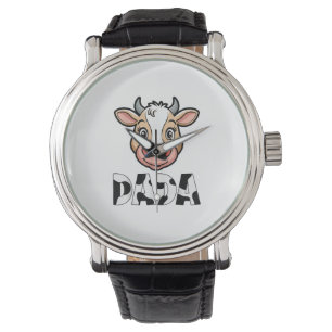Reloj De Pulsera Día del padre del patrón de vaca de impresión de v