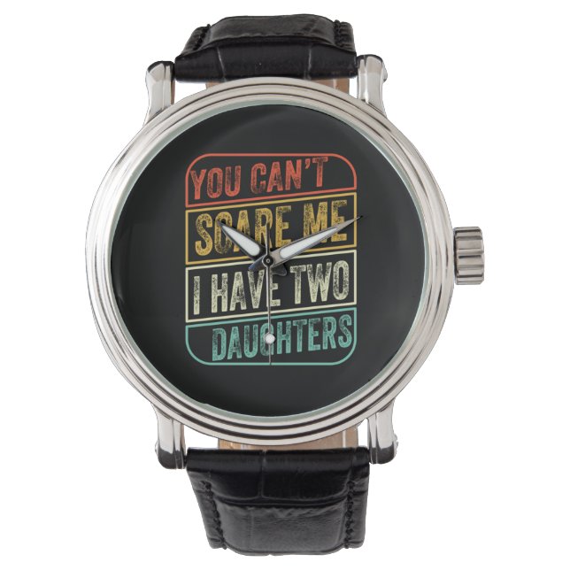 Reloj De Pulsera Día del padre tengo dos hijas (Anverso)