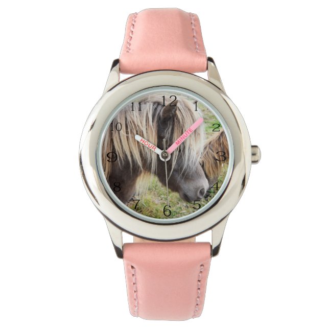 Reloj De Pulsera Día del Pony de Shetland Mal Cabello, (Anverso)