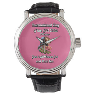 Reloj De Pulsera Día Internacional del Chica. Diversión