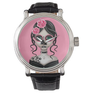 Reloj De Pulsera Día triste del chica muerto en rosa