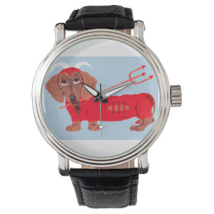 Reloj De Pulsera Diablo Dachshund
