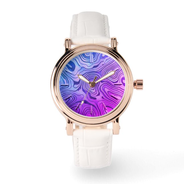 Reloj De Pulsera Dial de diseño malva (Anverso)