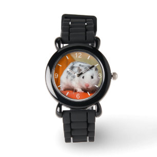 Reloj De Pulsera Dial-placa manchada negro blanco sirio lindo del