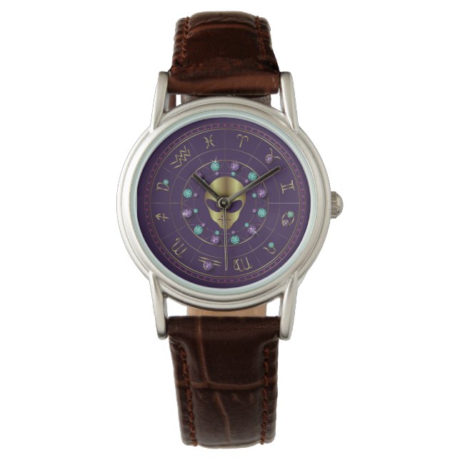 Reloj De Pulsera Diamante de imitación de Horoscope Alien (Anverso)