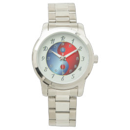 Reloj De Pulsera Diamante de imitación energético Green Yin Yang