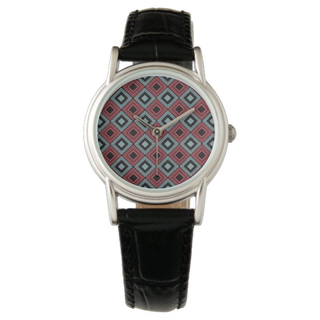 Reloj De Pulsera Diamantes a rayas (Anverso)