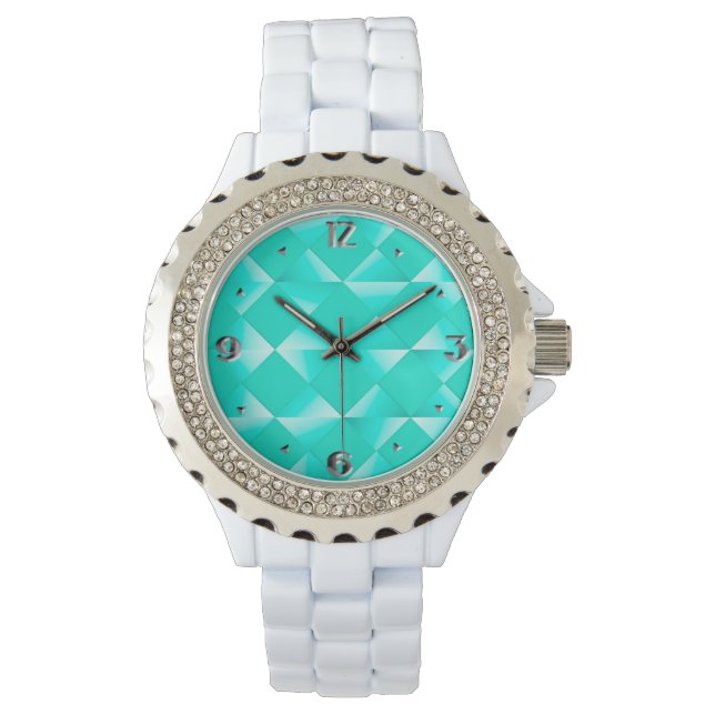 Reloj De Pulsera Diamantes satinados de mediados del siglo - turque (Anverso)