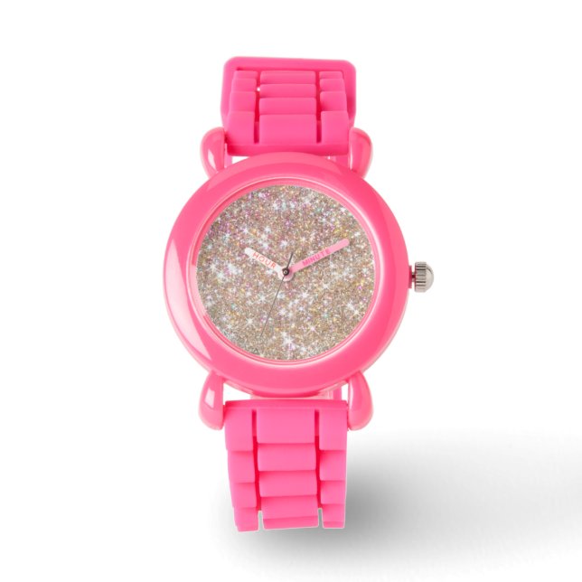 Reloj De Pulsera Diamantina rosada (Anverso)