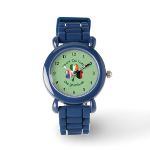 Reloj De Pulsera Diáspora Africana Irlanda EE. UU. Niños Trébol