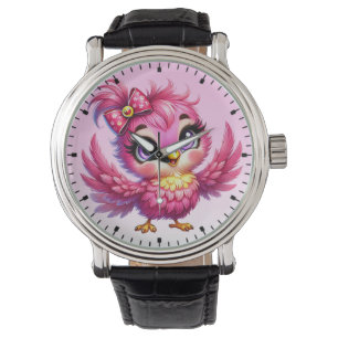 Reloj De Pulsera Dibujo Animado Pájaro Divertido Sublimación-56342