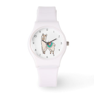 Reloj De Pulsera dibujo de animales personalizados de llama feliz s
