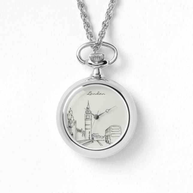 Reloj De Pulsera Dibujo de arte simple de Londres (Anverso)