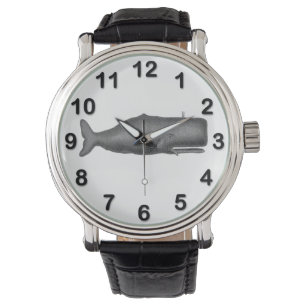 Reloj De Pulsera Dibujo de ballena vintage del siglo XIX N