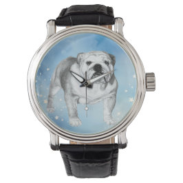 Reloj De Pulsera Dibujo de Bulldog en inglés