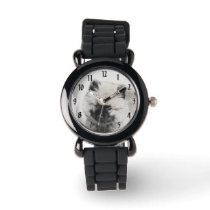 Reloj De Pulsera Dibujo de cachorros de Keeshond - Arte de perros o