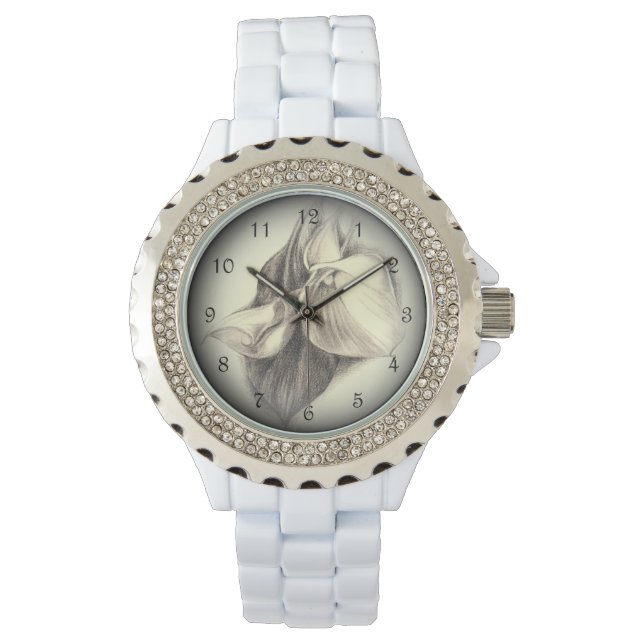 Reloj De Pulsera Dibujo de Calla Lilies (Anverso)
