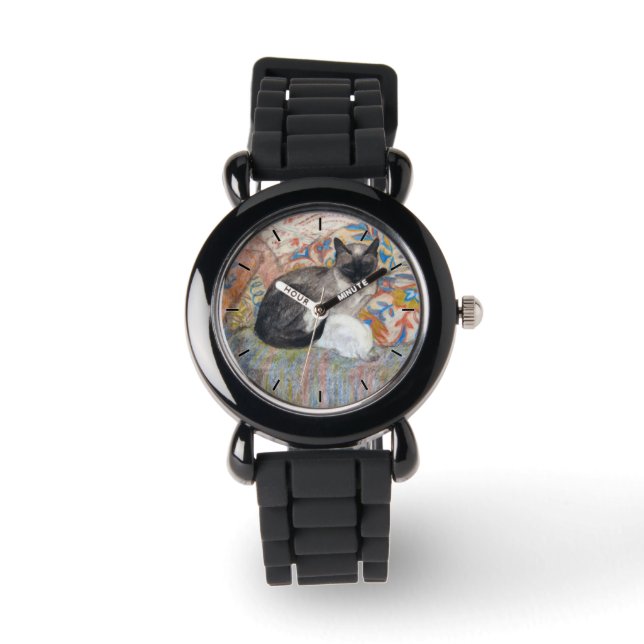 Reloj De Pulsera Dibujo de Cat and Kitten (Anverso)