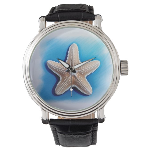 Reloj De Pulsera Dibujo de crayón de estrella de mar (Anverso)