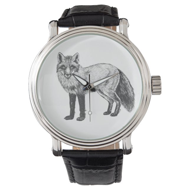 Reloj De Pulsera Dibujo de Fox (Anverso)