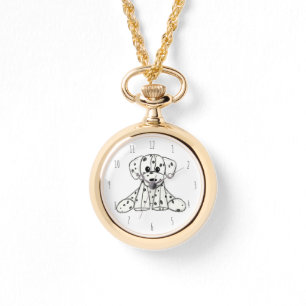 Reloj De Pulsera Dibujo de perro de peluche dálmata contorno simple