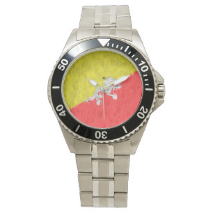 Reloj De Pulsera Dibujo de pintura al petróleo de Bután