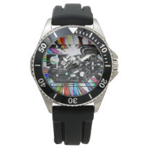 Dibujo de tinta de montaje - coche deportivo la pi