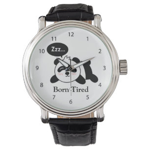 Reloj De Pulsera Dibujo divertido de un panda lindo durmiendo