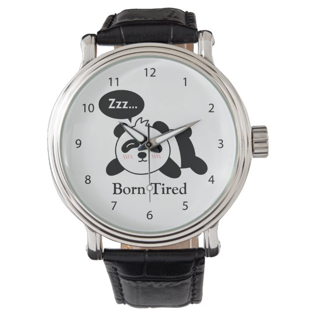 Reloj De Pulsera Dibujo divertido de un panda lindo durmiendo (Anverso)