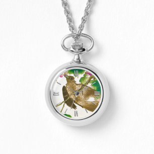 Reloj De Pulsera Dibujo japonés de Jay en un vino de uva