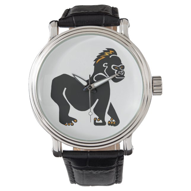 Reloj De Pulsera Dibujo manual - GORILLA - Primado - Ape - Vida sil (Anverso)